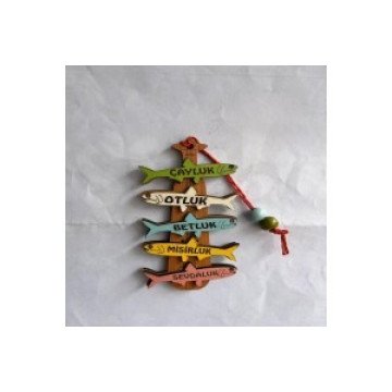 Ahşap Balık Yön Magnet