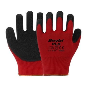 Beybi PL9 Polyester Örme Lateks Kalın Eldiven