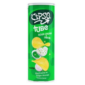 Cipso Tube Ekşi Krema Ve Soğan Aromalı Cips 160 G